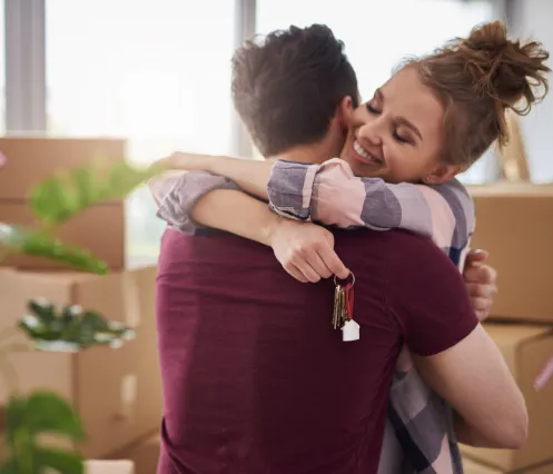 couple in new appartment